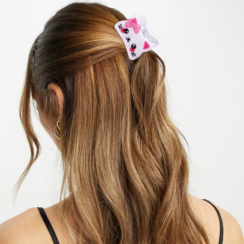 هابدو مشابك شعر على شكل قطة من هابدو، قطعة واحدة، إكسسوارات شعر لطيفة على شكل حيوانات للنساء والفتيات، مناسبة لتسريحة نصف مرفوعة، مشابك صغيرة مضحكة على شكل مخالب حيوانات أليفة، هدايا مثالية مبتكرة - Image 3